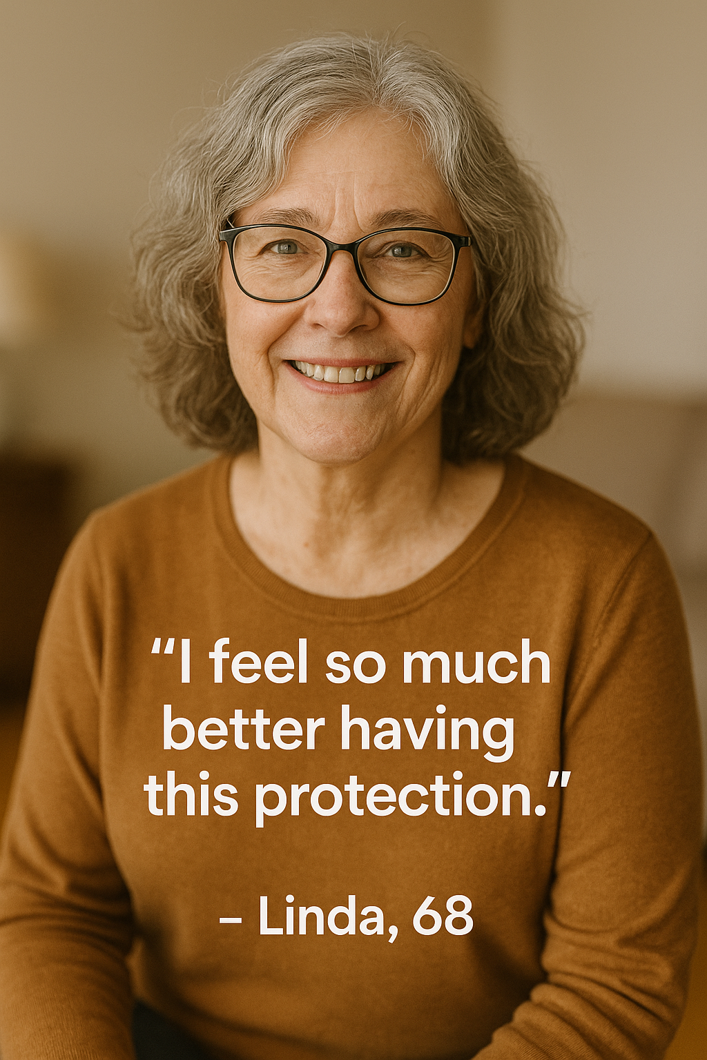 Linda, 68 - SecureLife customer testimonial